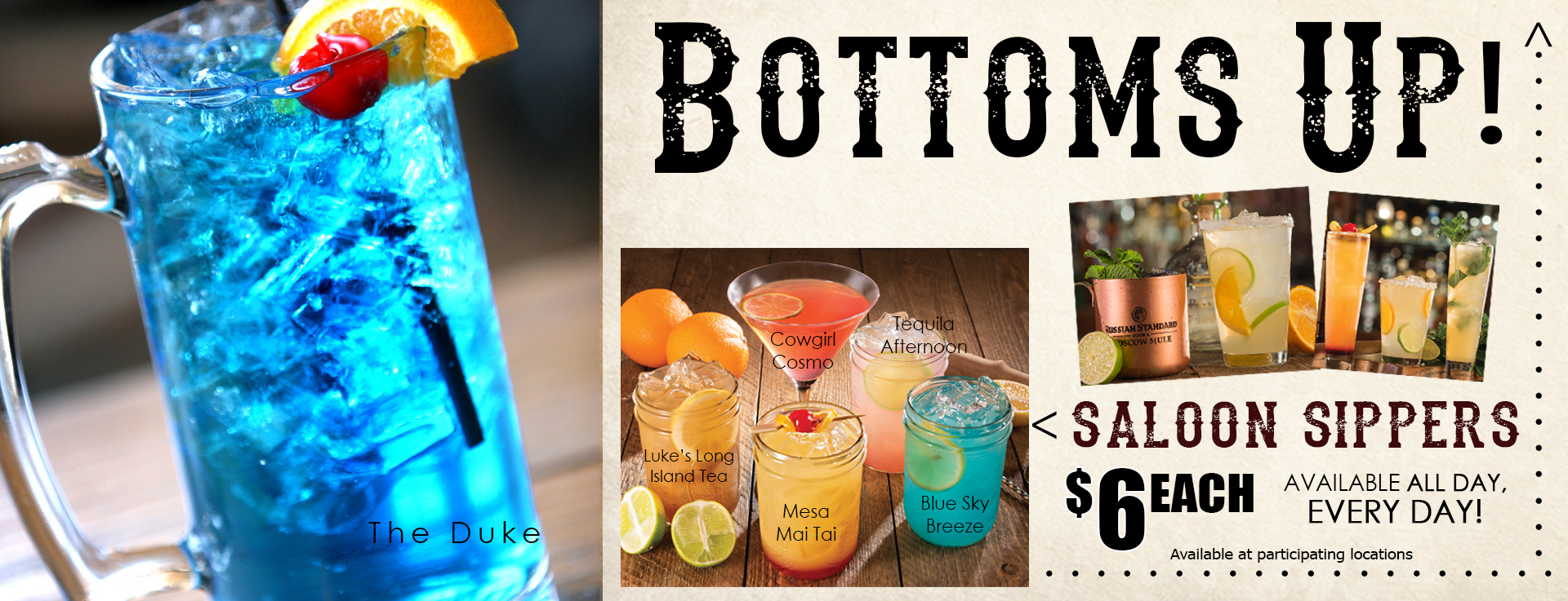 Enjoy a delicious cocktail for $6